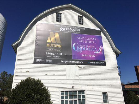 Oversized banner printing and installation done for Christopher Newport University!