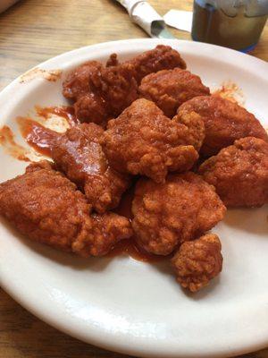 Boneless buffalo wings.