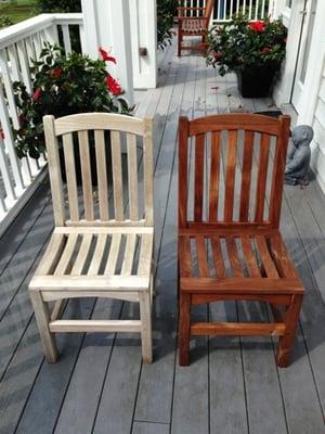 Teak furniture cleaning