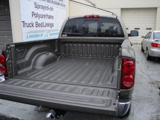 Pickup truck sprayed with Ultimate Liner