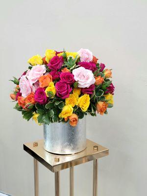 Vibrant colors vase 
305-793-3736