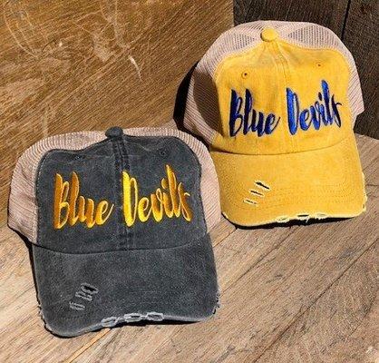 Distressed Blue Devils Hat