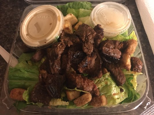 Steak Tip Caesar Salad... tips are THE BEST!