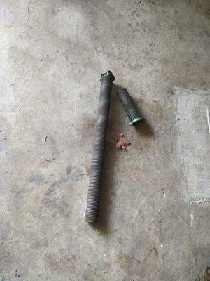 broken torsion spring after replacement