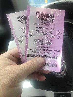 The winning tickets!!!