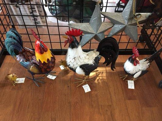 Metal Art- Chickens