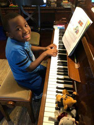 Music lessons help all kids grow in lots of areas: memory, coordination, and confidence.  Call 832-400-5667 to get a free trial lesson!