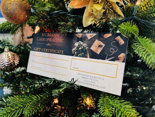 Gift Certificates available for purchase all year round! These are perfect for a special occasion or a birthday surprise.