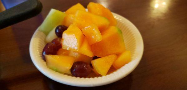 Fresh fruit instead of potatoes.