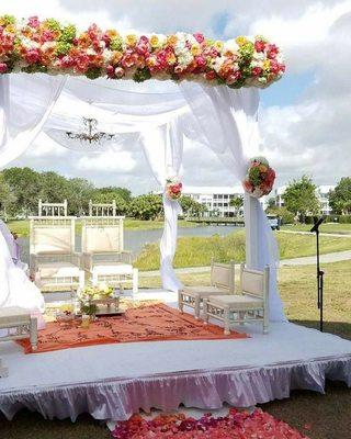 Mandap for a Hindu Wedding Ceremony