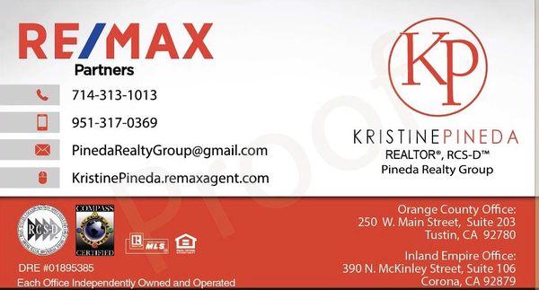 Proud to be a RE/MAX Partners agent!