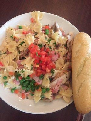 Chicken cordon bleu pasta