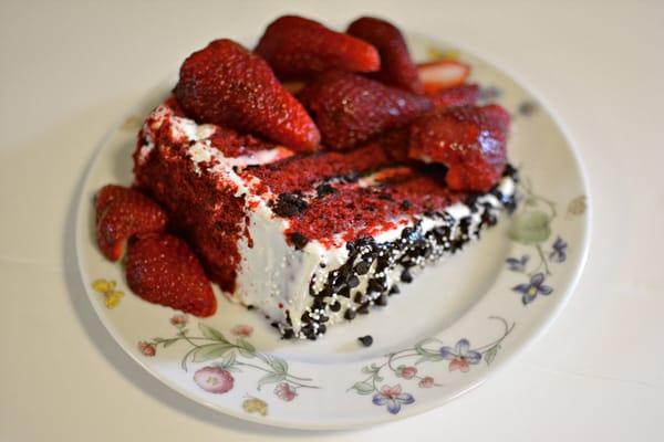 Red Velvet Cake & Fresh Strawberries from Westridge Market