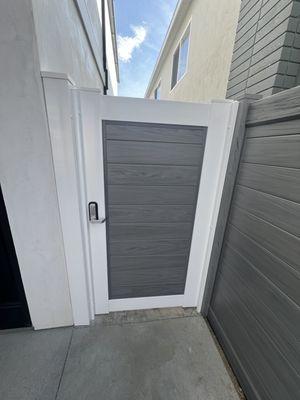 Custom gate with combo lock