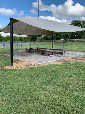 Place for owners to sit in the shade