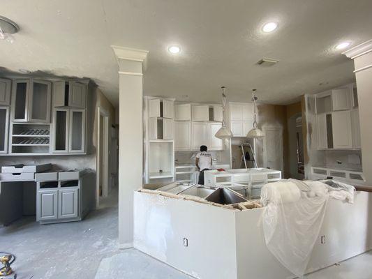 Kitchen remodeling services.