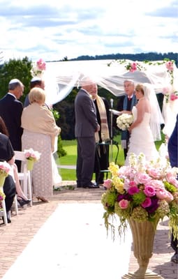 Beautiful view on Brookside's terrace during our wedding ceremony!