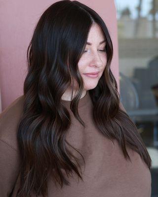 A True chocolate gloss  "pick me up " and  invisible genius weft extensions .