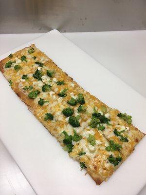 Four Cheese Broccoli Flat Bread