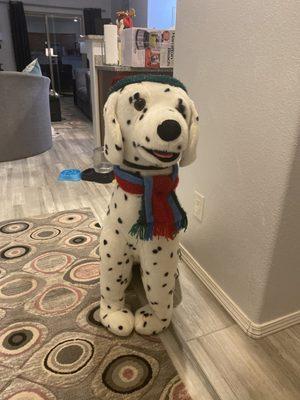 In Holiday section, I bought this 3' tall singing & animatronic dog for $15!!