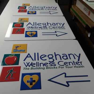 Signs for Alleghany Wellness Center, by Imaging Specialists