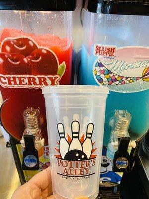 Grab a Potter's Alley tumbler and get a discount on your Slushies!