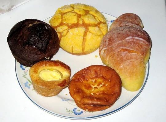 Plate of assorted pastries