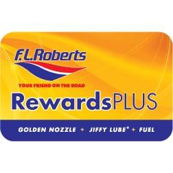 Use your F.L. Roberts RewardsPLUS card to earn 65 pts for every $1 you spend at this Golden Nozzle location!