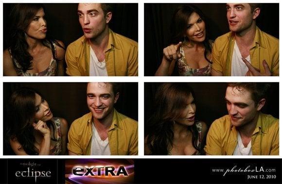 Eclipse press junket with ExtraTV.  How cute is Rob?  Shy but cute.