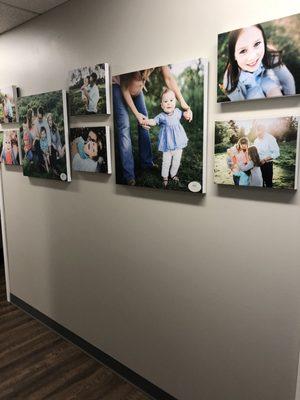 Nice to be in a doctor's office with happy photos!