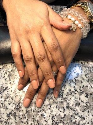 The new customer was really satisfied with her nails refill and gel polish. She said definitely come back very soon.