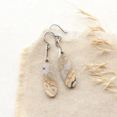 Ocean jasper pinned earrings