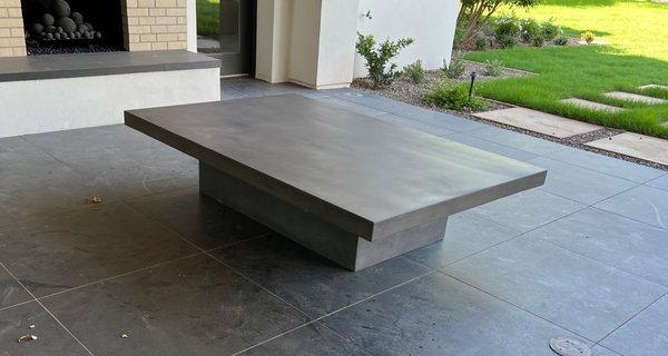 Outdoor concrete table