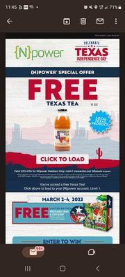 They always g8ve away free stuff for Texas independence day