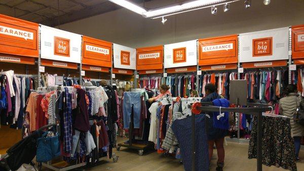 Large clearance section for women.