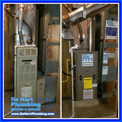 HVAC complete system install. Before / After