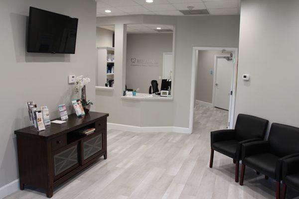 Newly remodeled waiting room & office