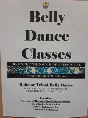 Belly Dance classes in downtown Kalamazoo!