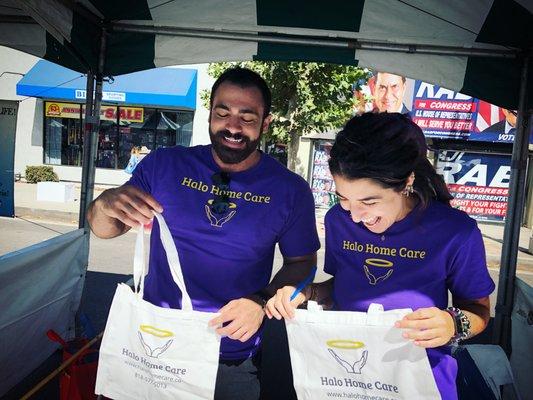 Halo Home Care team at the Encino Family Festival