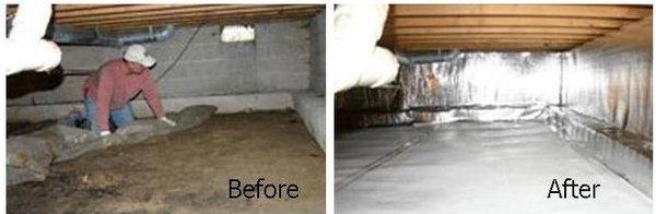 Before/After - Crawlspace Encapsulation