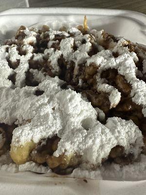 Hershey syrup funnel cake