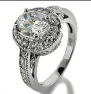 Cubic Zirconia CZ Platinum Jewelry