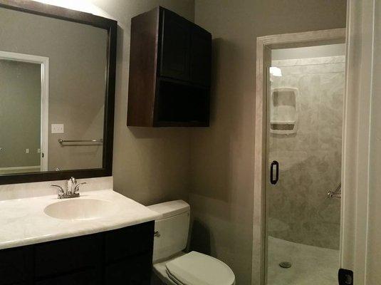 Walk in shower located in all 2 Bedroom / 2 Baths