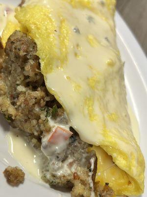 Boudin omelette delicious