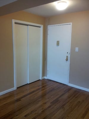 Front door and closet