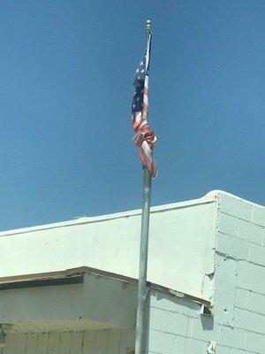 Disgraceful Display Of The American Flag!