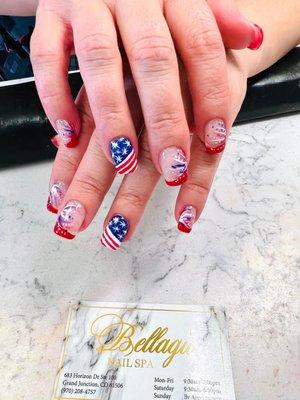 4th of July nails