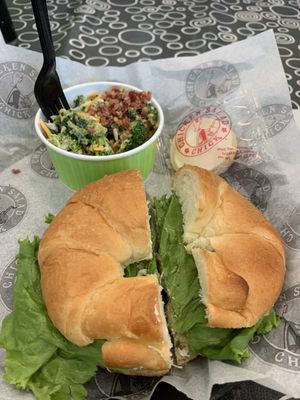 Jalapeño Holly with a side of broccoli salad