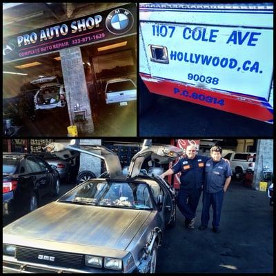 Ed & Eddie with the repaired Delorean Time Machine replica. Excellent service #DMC1985 www.rakoontothefuture.com