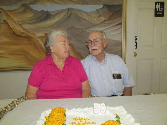 Sister Maxine and her husband Nick's 50th Wedding Anniversary